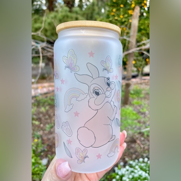 Thumper Bunny spring Libby can glass 16oz - Picture 3 of 5